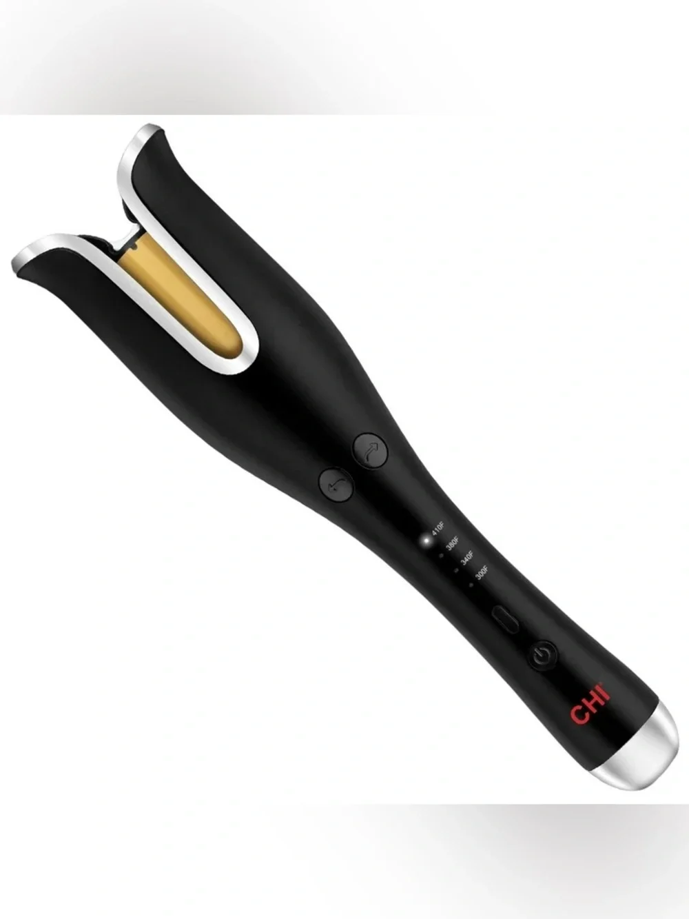 CHI Spin n Curl ceramic rotating hair curler in matte black. Black - Picture 1 of 2